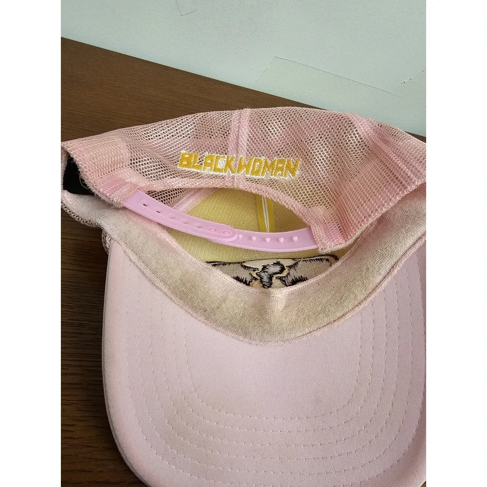 Black Angels In Flight BAIF Blackman Blackwoman Signal‎ Trucker With Pins Pink